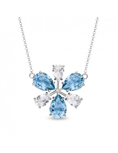 Naszyjnik Pariso Flower Aquamarine