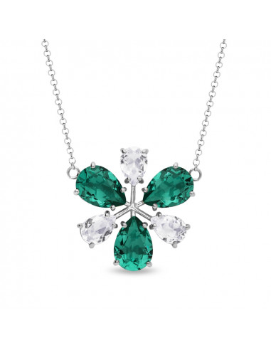 Collier Pariso Flower Emerald