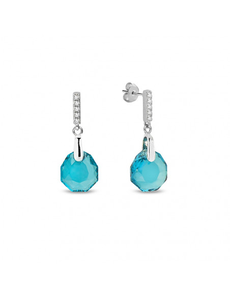 Boucles d'oreilles Calathea Blue Zircon