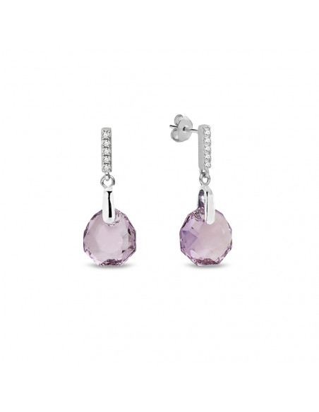 Boucles d'oreilles Calathea Light Amethyst