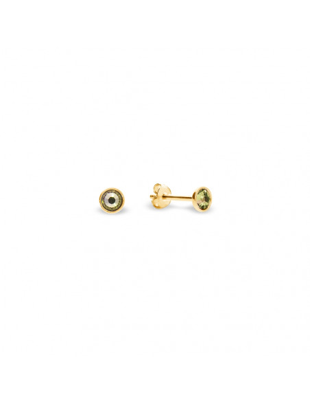 Pinpoint Studs Luminous Green Gold