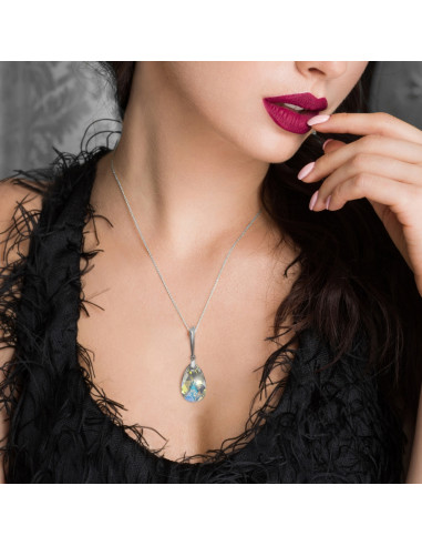 Lacrima Necklace Aurora Borealis