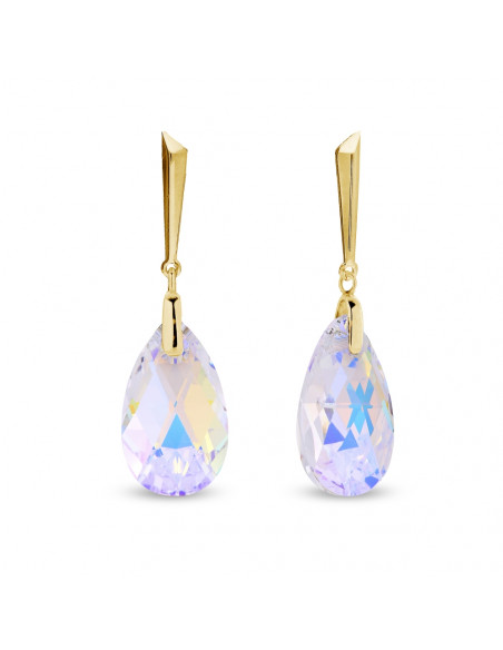 Boucles d'oreilles Lacrima Aurora Borealis Gold