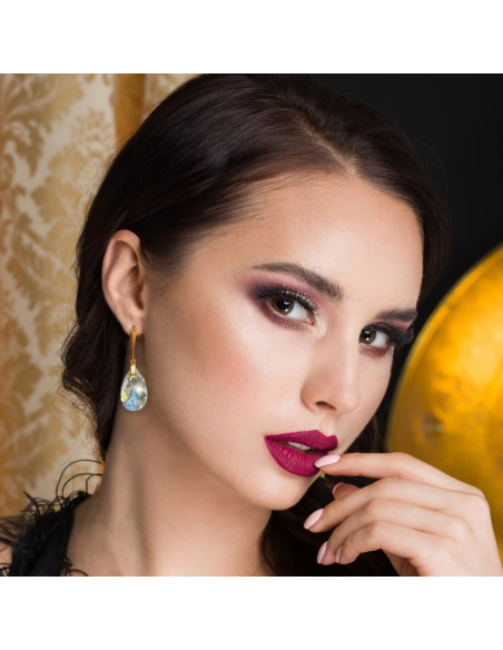 Boucles d'oreilles Lacrima Aurora Borealis Gold