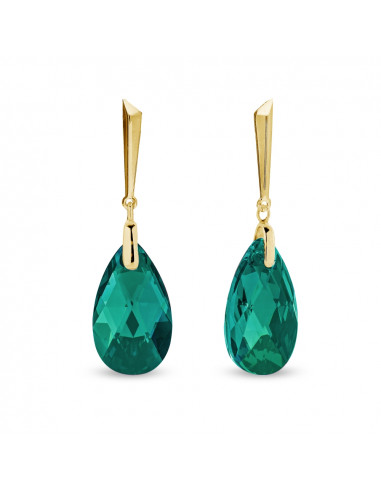 Lacrima Earrings Emerald Gold