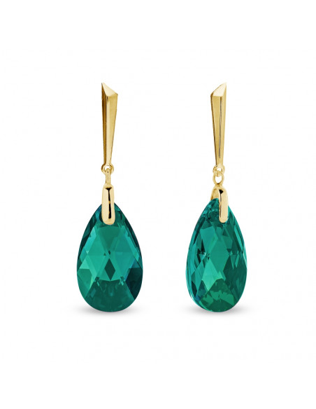 Lacrima Earrings Emerald Gold