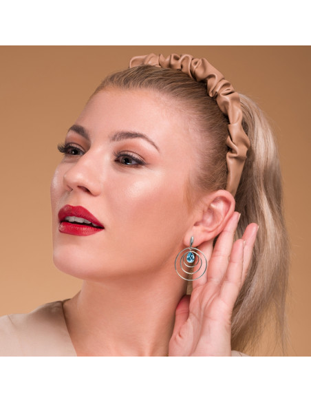 Boucles d'oreilles Wind Spinner Aquamarine