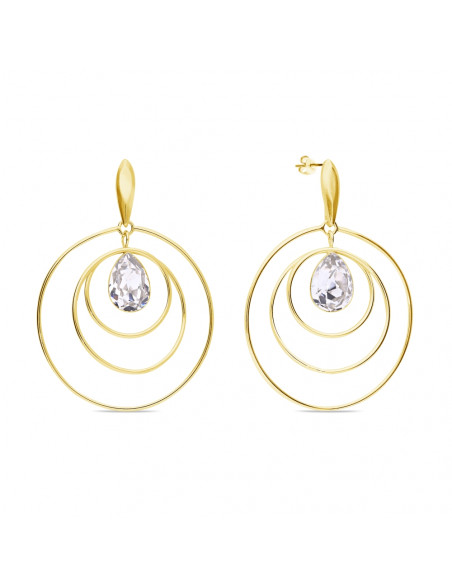 Boucles d'oreilles Wind Spinner Crystal Gold