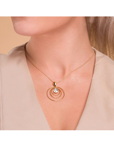 Naszyjnik Wind Spinner Crystal Gold