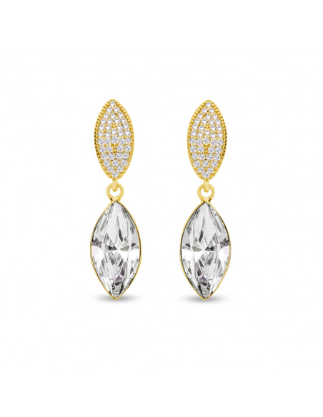 Thalia Earrings Crystal Gold