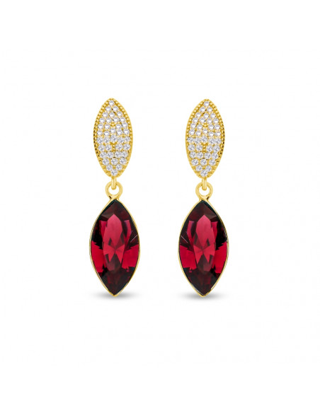 Thalia Earrings Scarlet Gold