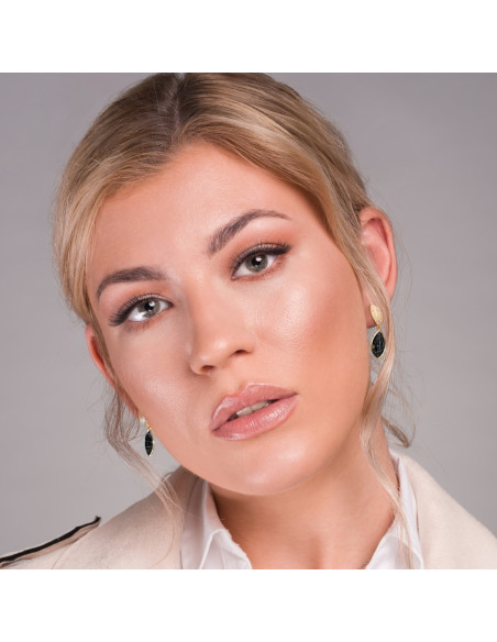 Boucles d'oreilles Thalia Silver Night Gold