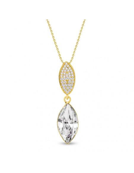 Thalia Necklace Crystal Gold