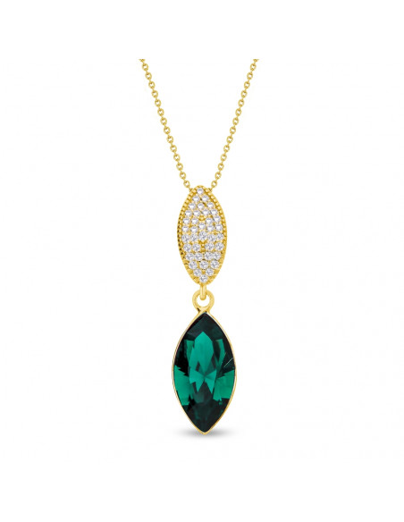 Thalia Necklace Emerald Gold