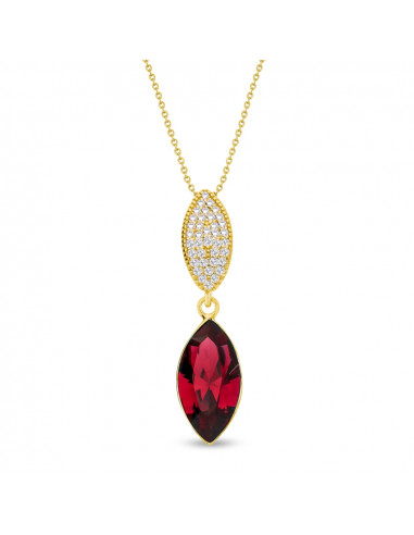 Thalia Necklace Scarlet Gold