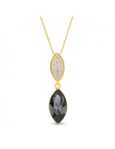 Thalia Necklace Silver Night Gold