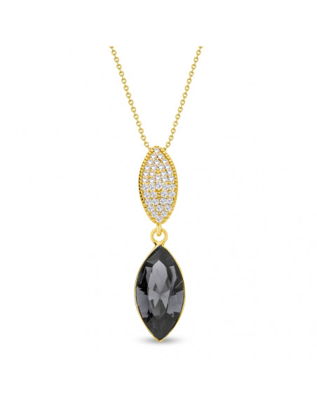 Thalia Necklace Silver Night Gold