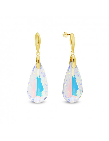 Larme Earrings Aurora Borealis Gold