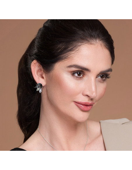 Bird Of Paradise Earrings Silver Night