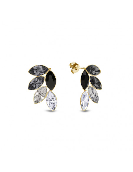 Bird Of Paradise Earrings Silver Night Gold