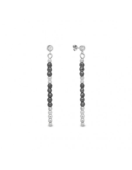 Boucles d'oreilles Yucca Long Silver Night