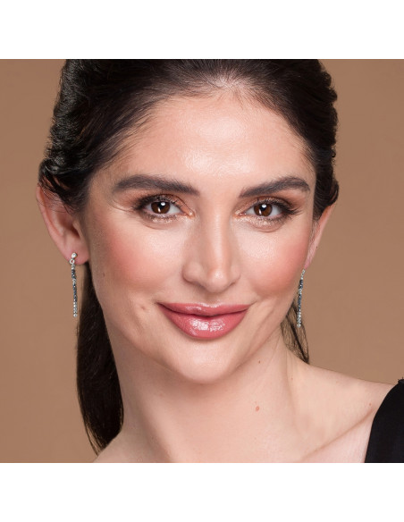 Yucca Long Earrings Silver Night