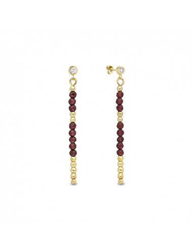 Yucca Long Earrings Burgundy