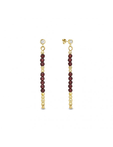 Yucca Long Earrings Burgundy
