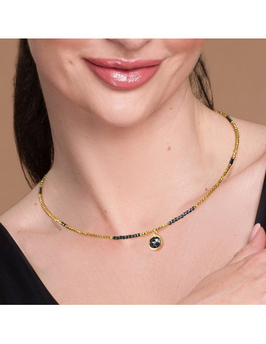 Collier Yucca Silver Night Gold