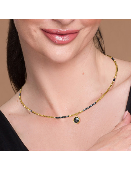 Collier Yucca Silver Night Gold