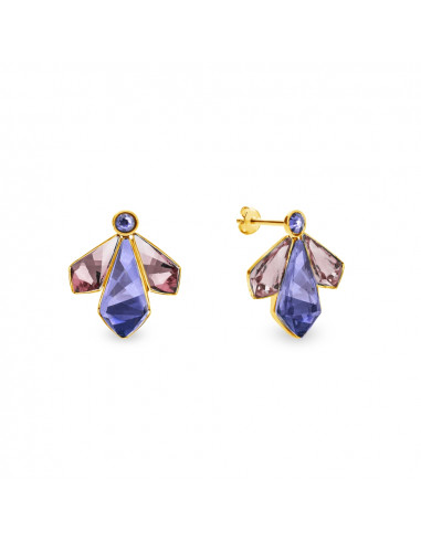 Falena Earrings Tanzanite Gold