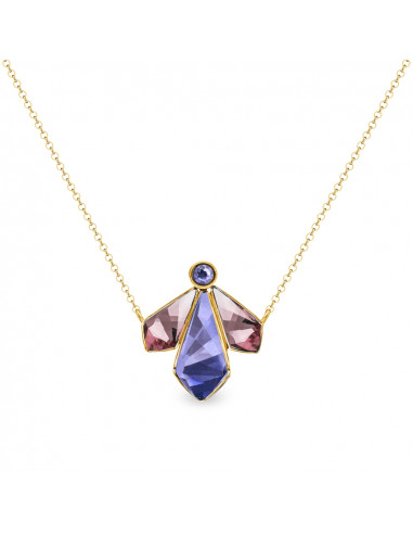 Falena Necklace Tanzanite Gold