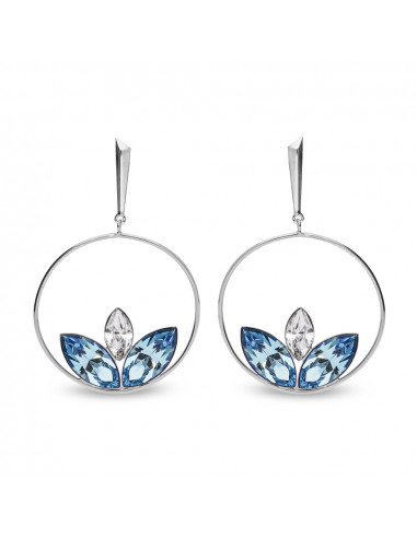 Boucles d'oreilles Water Lily Aquamarine