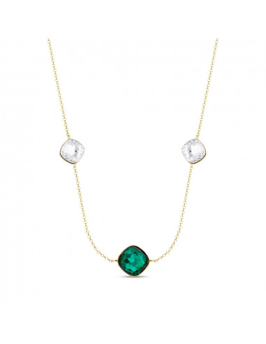 Fantasy Triple Necklace Emerald Gold