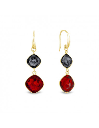Fantasy Long Earrings Scarlet Gold