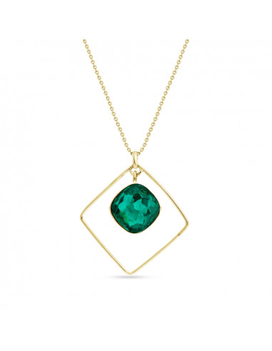 Naszyjnik Fantasy Square Emerald Gold