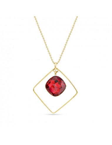 Collier Fantasy Square Scarlet Gold