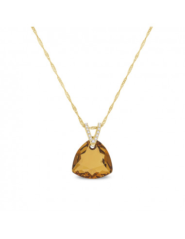 Collier Triangel Light Amber Gold