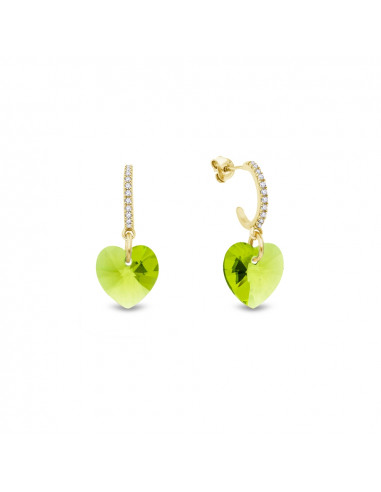 Hope Earrings Citrus Green Gold
