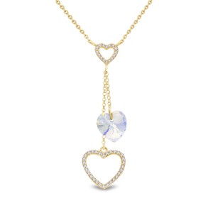 Hope Necklace Aurora Borealis Gold