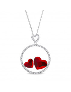 Due Cuori Necklace Light Siam