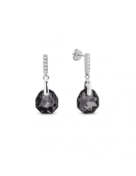 Boucles d'oreilles Calathea Silver Night