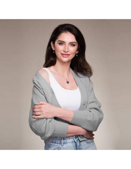 Boucles d'oreilles Calathea Silver Night