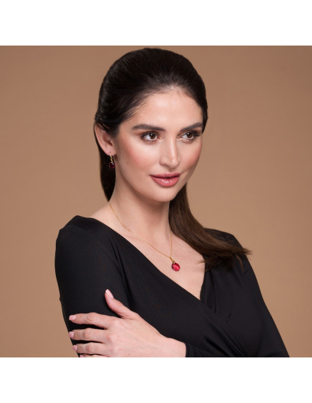 Kolczyki Calathea Scarlet Gold