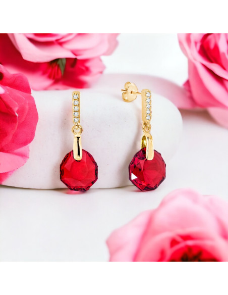 Boucles d'oreilles Calathea Scarlet Gold