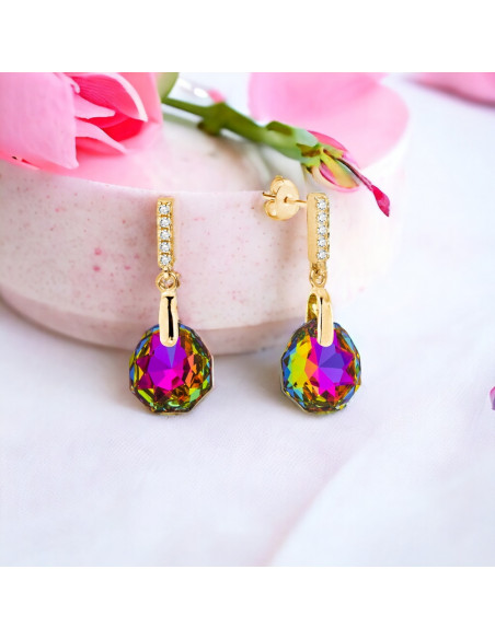 Calathea Earrings Vitrail Medium Gold