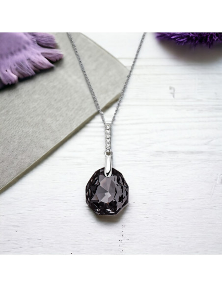 Collier Calathea Silver Night