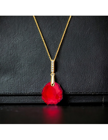 Calathea Necklace Scarlet Gold