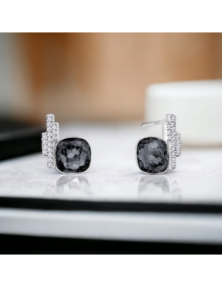 Boucles d'Oreilles Cloud Silver Night