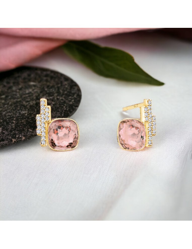 Boucles d'Oreilles Cloud Vintage Rose...